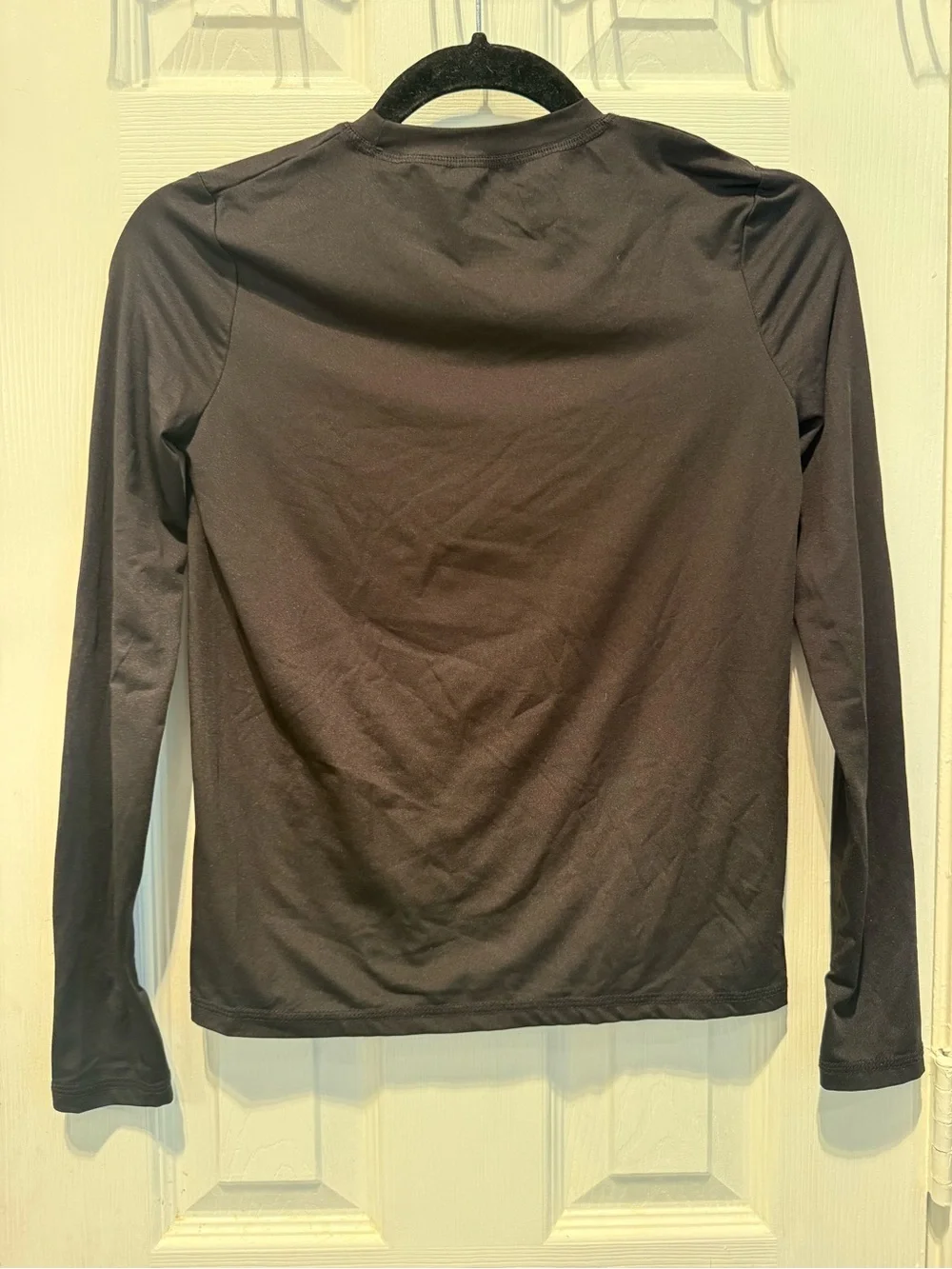 🖤 Boys Comfortech Black Performance Long Sleeve Shirt | Stretch Athletic | L
